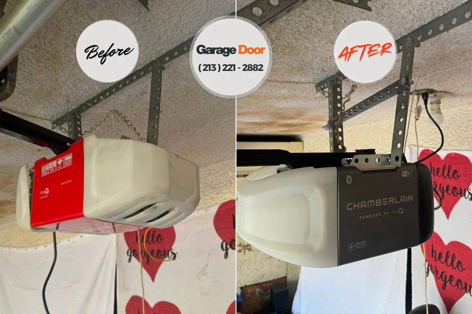 Before and after: garage door repair 79041